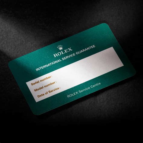 Rolex service card